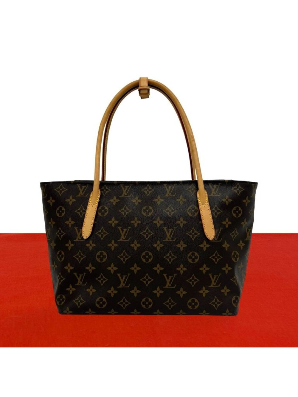Louis Vuitton Raspail PM Monogram Leather Tote Bag Brown